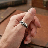 mens spinner thumb ring sterling silver