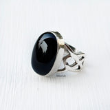 Black Onyx 925 Silver Ring – Natural Protection Gemstone Jewellery