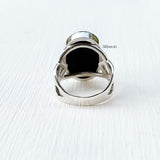 Handcrafted Sterling Silver Black Onyx Ring for Women