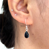 Black Onyx Dangle Silver Earring