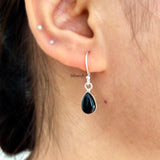 Black Onyx Dangle Silver Earring
