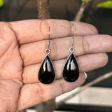 Black Onyx Drop Silver Earring