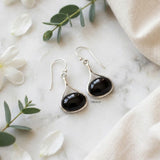 minimal black stone earrings daily wear India