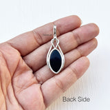 Black Onyx Knot Marquise Silver Pendant