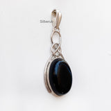 Black Onyx Knot Silver Pendant