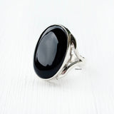 Sterling silver Black Onyx gemstone ring – Leo birthstone
