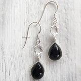 Black Onyx Pittai Silver Earring