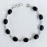 Black Onyx Silver Bracelet