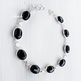 Black Onyx Silver Bracelet