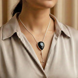 Black Onyx Silver Necklace