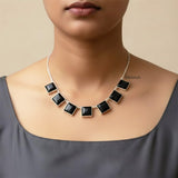 Black Onyx Silver Necklace
