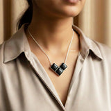 Black Onyx Silver Necklace