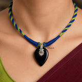 Premium 925 silver Black Onyx pendant necklace for everyday and ethnic styling.