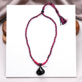 Black Onyx Threaded Necklace