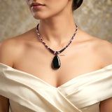 Black Onyx Threaded Necklace