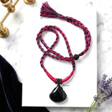Black Onyx Threaded Necklace