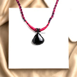 Black Onyx Threaded Necklace