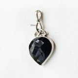 Black Onyx Triquetra Knot Silver Pendant