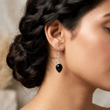 Black Onyx Triquetra Earrings