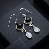 925 silver gemstone earrings for balance and intuition