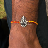 Blessed Hand Silver Rakhi