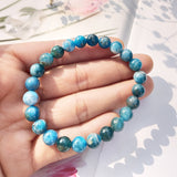 Blue Apatite Beaded Bracelet