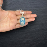 Blue Chalcedony & Morganite Silver Necklace