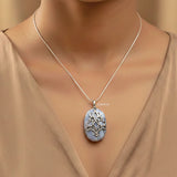 Blue Lace Agate 925 sterling silver pendant natural gemstone