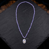 Blue Lace Agate & Blue Agate Silver Necklace