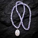 Blue Lace Agate & Blue Agate Silver Necklace