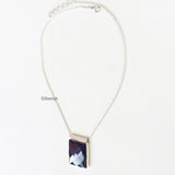 Blue Sunstone Facetted Silver Necklace