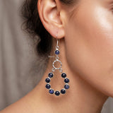 blue sunstone bohemian earrings lightweight