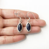 Blue Sunstone Marquise Silver Earring
