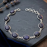 Lightweight 925 silver blue sunstone bracelet online India