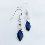 Blue Sunstone Silver Earring