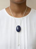 Blue Sunstone Silver Necklace