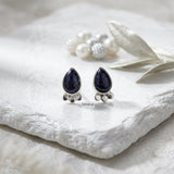 925 Silver Blue Sunstone Stud
