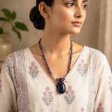 Blue Sunstone Threaded Necklace