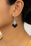 Blue Sunstone Tribal Silver Earring