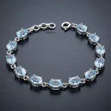 Blue topaz 925 sterling silver bracelet India