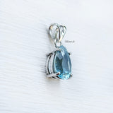 925 silver delicate gemstone pendant for daily wear
