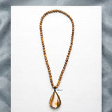 Brown Banded Onyx & Mariam Beaded Necklace