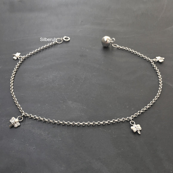 Butterfly Silver Anklet