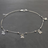 Butterfly Silver Anklet