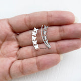 Butterfly Silver Ear Climber Earring