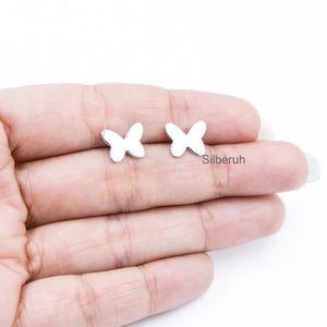 Butterfly Silver Stud Earring