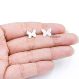 Butterfly Silver Stud Earring