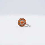 925 sterling silver nose pin phool design
