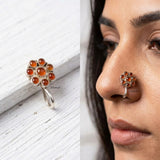 traditional silver nose clip India