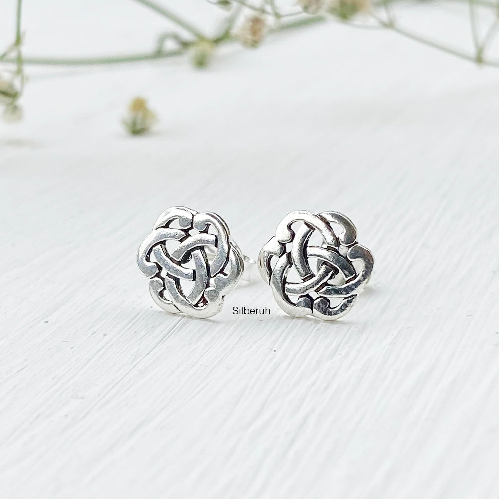 Celtic Knot Silver Stud Earring SILBERUH
